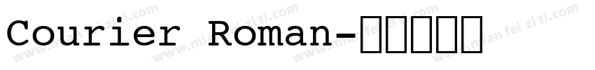 Courier Roman字体转换